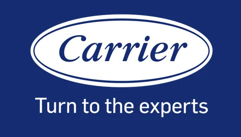 A carrier logo is shown on the side of a blue background.